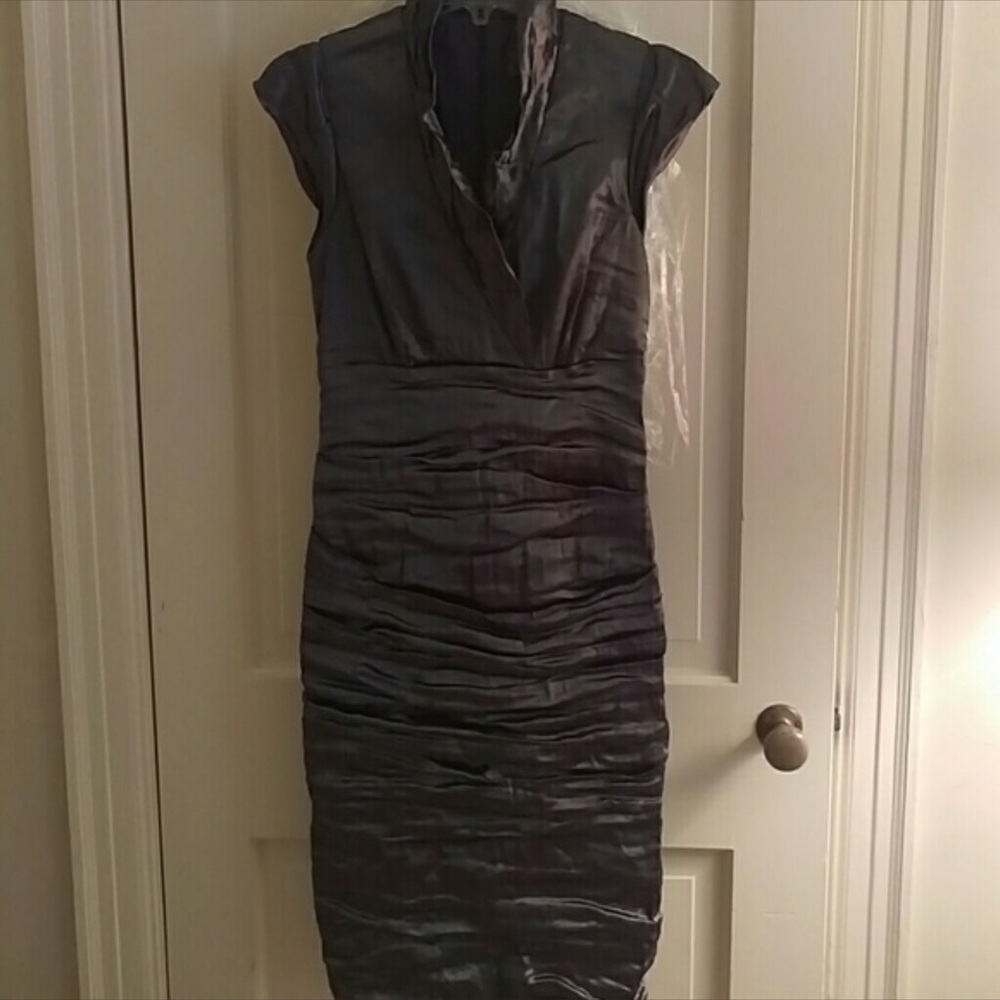 FAB Nicole Miller ruched/cocktail/wedding dress 8